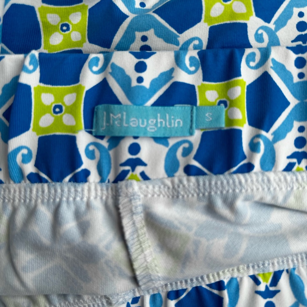 J McLaughlin Women’s S/ Pull On Skort Skirt Catalina Cloth Blue Golf Tennis - Picture 4 of 9